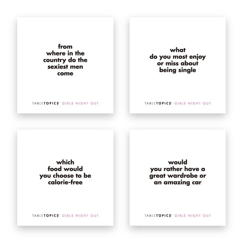 TableTopics Girls Night Out Question Card Game - 135 Spicy Conversation Starter Cards, Girls Night Game for Adult Friends, Bachelorette Parties - Image 4